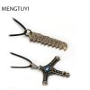 J store Game Souvenir choker women men Bloodborne Saw Hunter Badge Cross vintage Pendant Rope Necklace - Bloodborne Store