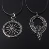 MIDY Game Bloodborne Hunter Badge Necklaces Crow Hunter Wheel Hunter Pendant Necklace Men Women Fans Cosplay 3 - Bloodborne Store